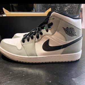 Air Jordan 1s light smoke grey.